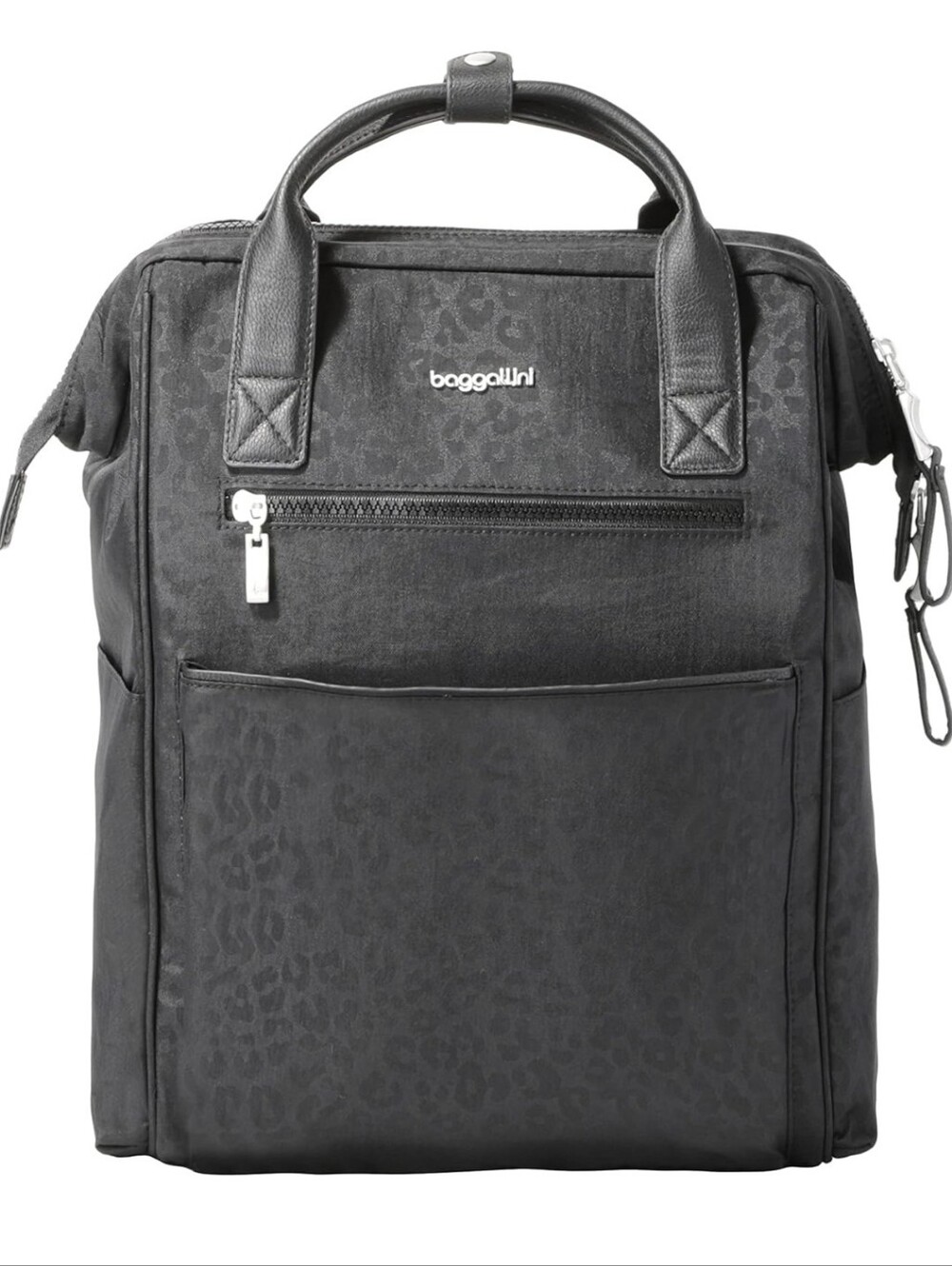 Baggallini Soho Backpack Black Cheetah